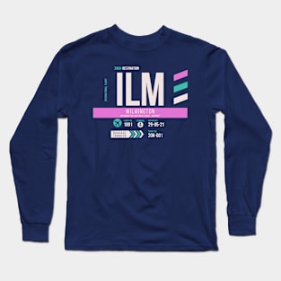 Wilmington (ILM) Airport Code Baggage Tag D Long Sleeve T-Shirt